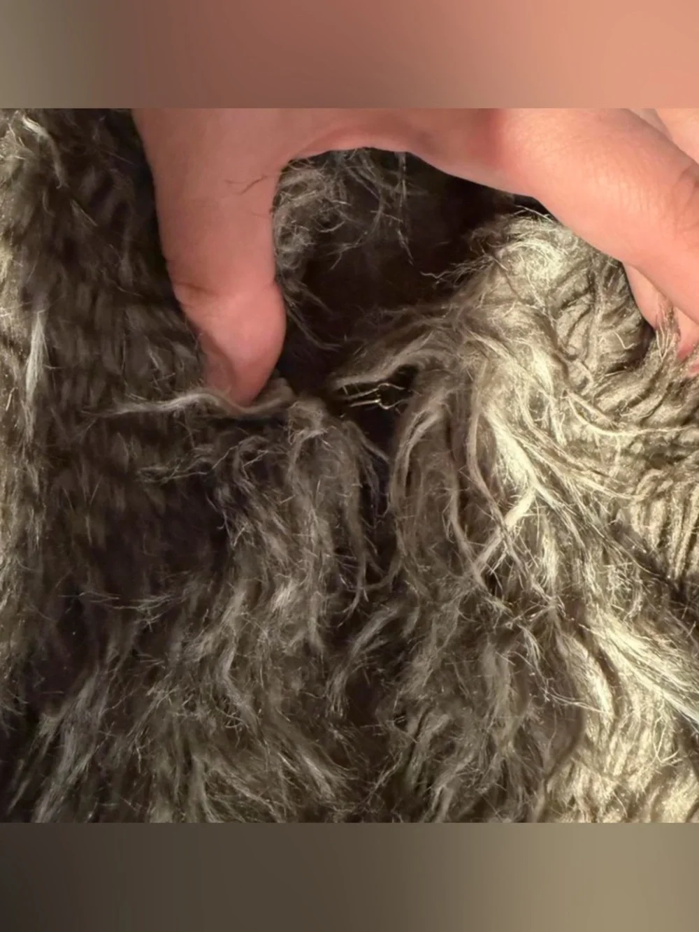 t/o Faux Fur Kids Vest in Taupe - Picture 6 of 7